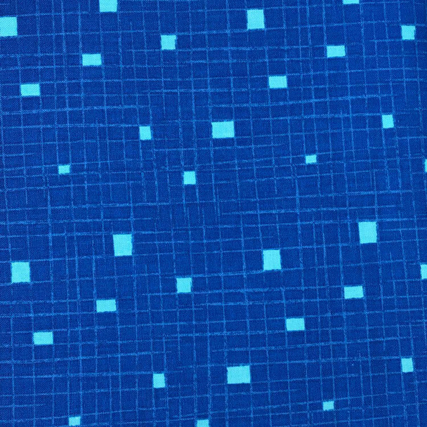 Benartex - Modern Marks - Abstract Plaid - Blue | Sit n' Sew Fabrics By the Yard