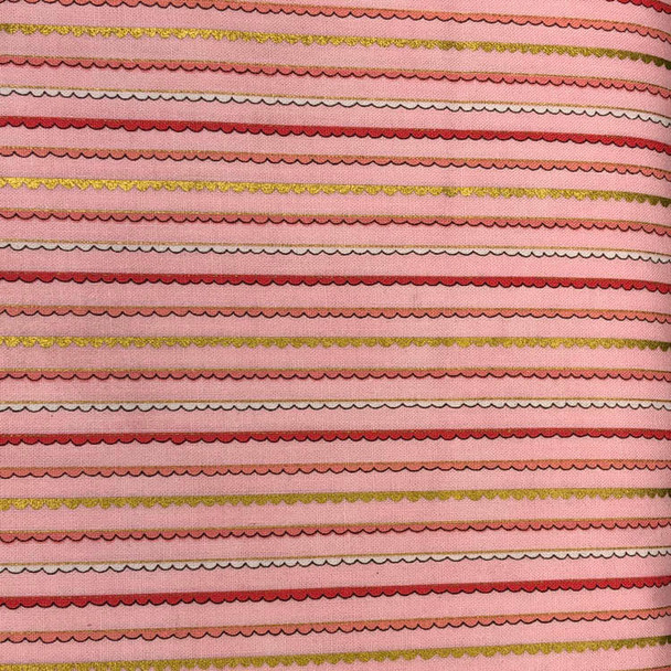 RJR - Doodle Pop - Doodle Stripes - Lt Pink | Sit n' Sew Fabrics By the Yard