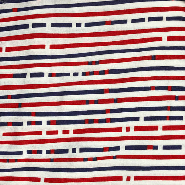 Multi Love American Style Stripes quilting fabric by Benartex