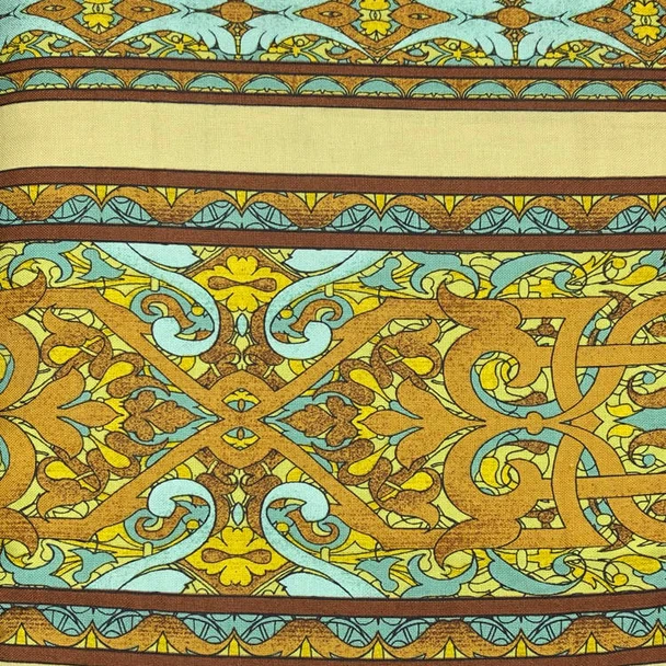Lt Blue Miyako Border Stripe quilting fabric by RJR