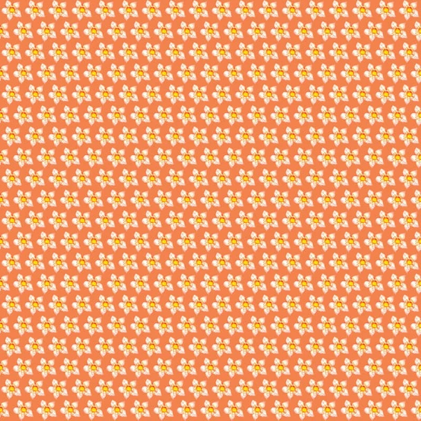Orange Finch & Fern Box Step quilting fabric by RB Studios