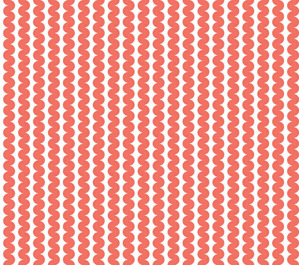 Salmon Color Notes Rick Rack quilting fabric by RB Studios