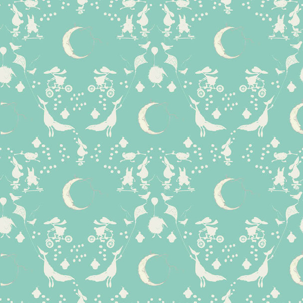 Lt Blue Sweet Baby Celebrations quilting fabric by RB Studios
