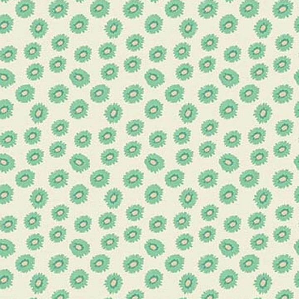 Cream Everglades Gerbera Dot quilting fabric by RB Studios