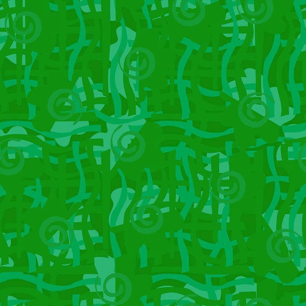 Green Flora Cutouts Rosie quilting fabric by RB Studios