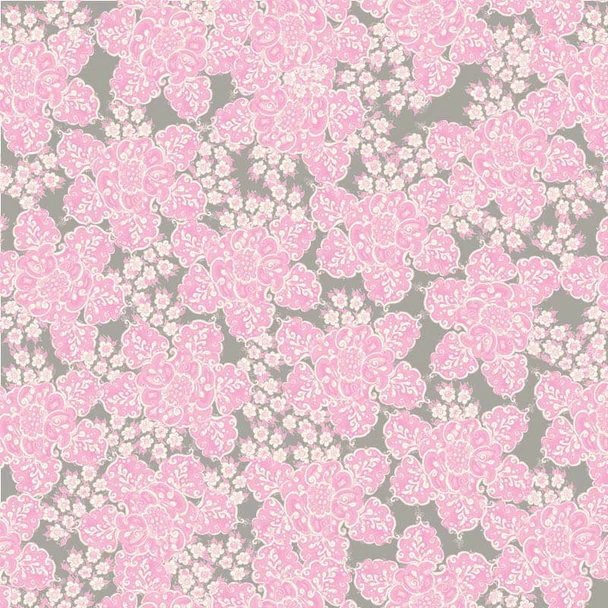 Ballet Pink Studio Palettes Fortiny Flower quilting fabric by RB Studios