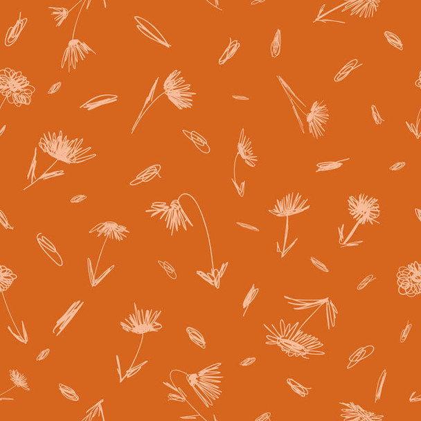 Rust Vintage Deluxe Spiral quilting fabric by RB Studios