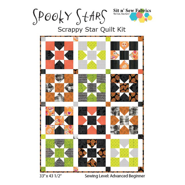 Spooky Stars Scrappy Star Quilt Kit