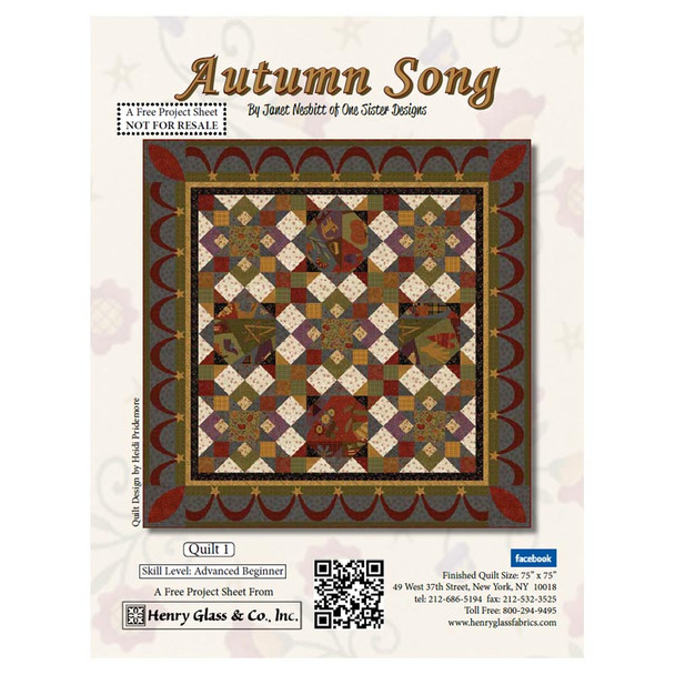 Henry Glass - Autumn Song - Quilt Pattern