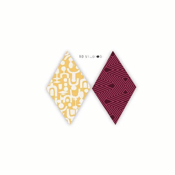 Multi City Tribe 5'' Diamonds/42Pc quilting fabric by RB Studios