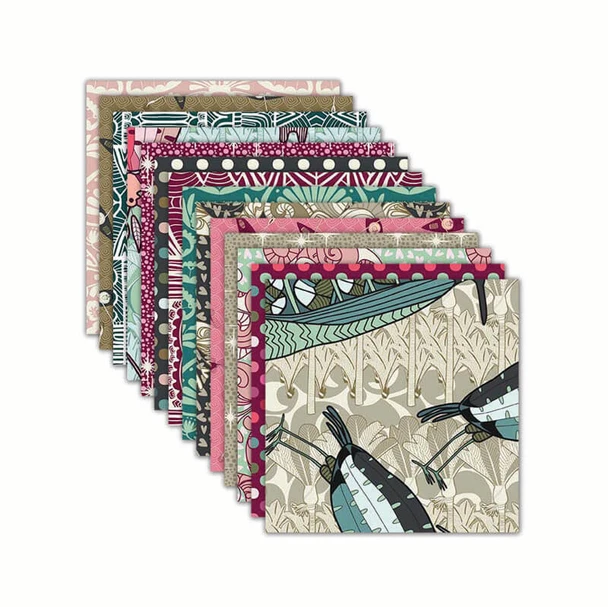 Folded Punakaiki fat quarter fabric bundle