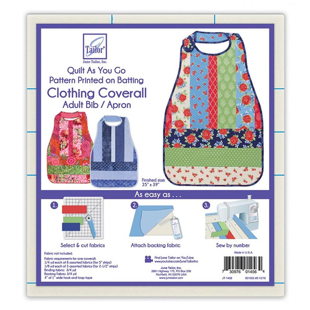 Quilt As You Go - Clothing Coverall - Adult Bib/Apron product shown for scale and