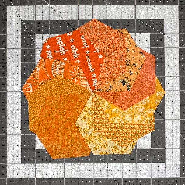 Mixed Oranges - 5'' Hexagons