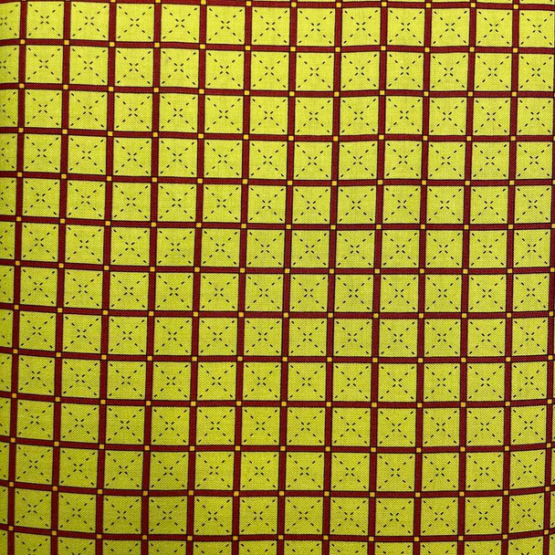 Lt Green All Things Christmas Grid quilting fabric by Red Rooster