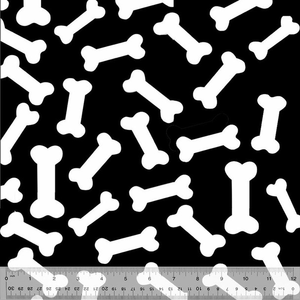 Baum Textiles - Baum - Dog Bones - Black