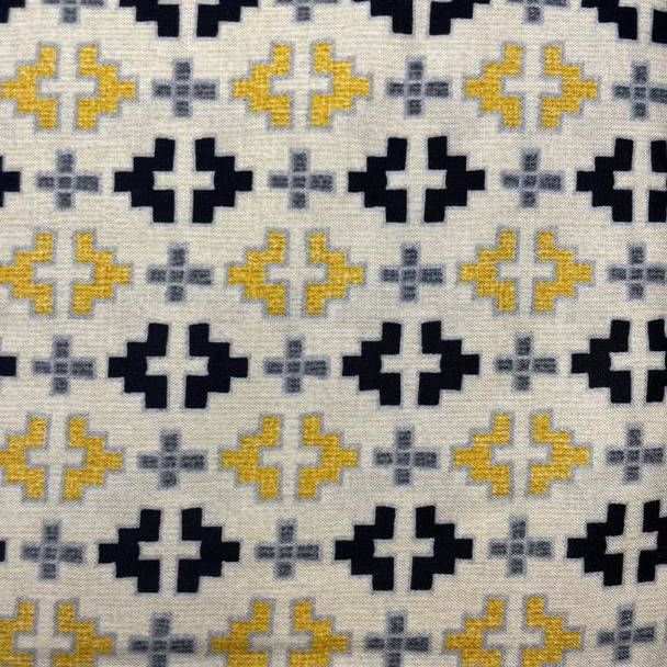 Benartex - Sevilla Mellow Yellows - Gridwork - Yellow