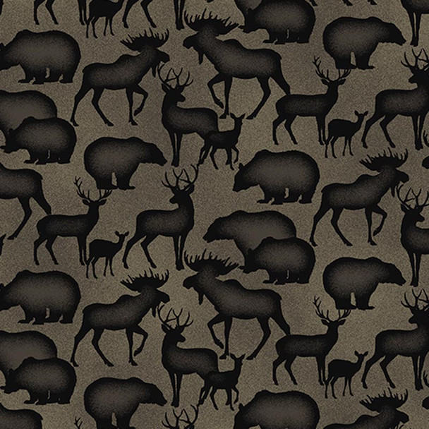 Benartex - Great Plains - Forest Animals - Grey