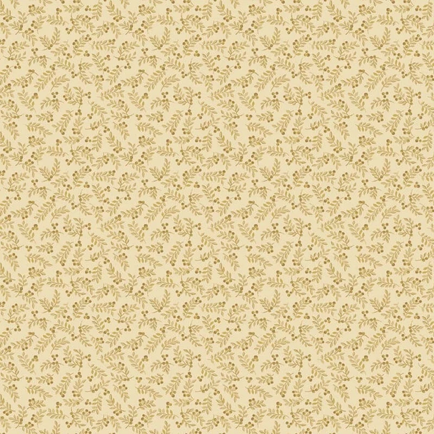 Cream Pumpkin Patch Twigs quilting fabric by Benartex
