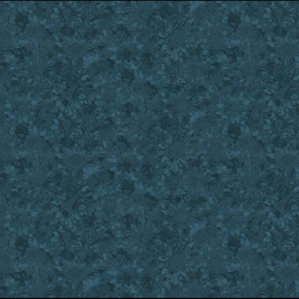 Blue Sunshine Garden Tonal Daisies quilting fabric by Benartex
