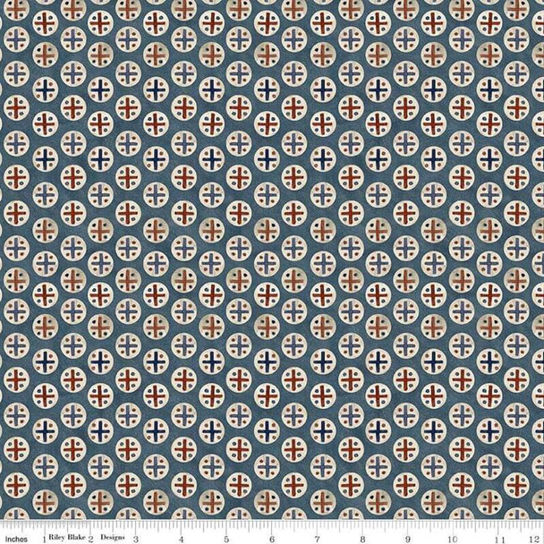 Blue Bright Stars Dots quilting fabric by Riley Blake