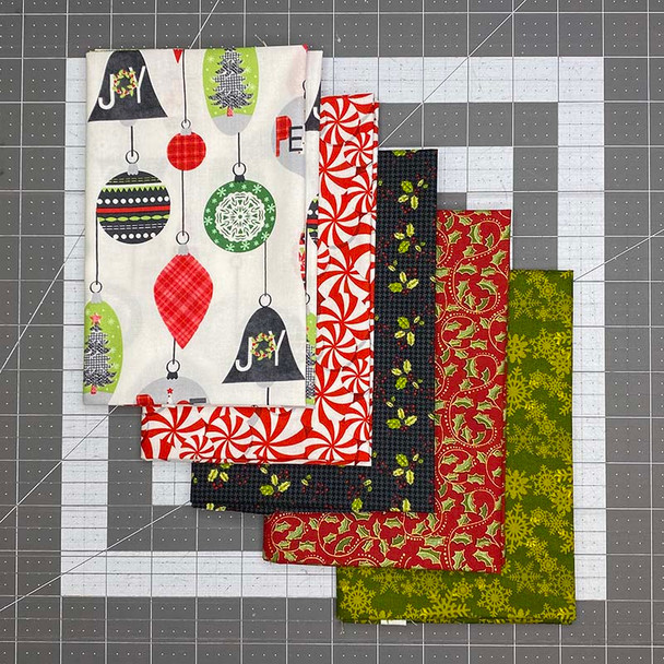 Folded Fat Quarter Bundle/5pc fat quarter fabric bundle style SNS-FQS-ORNMNTS