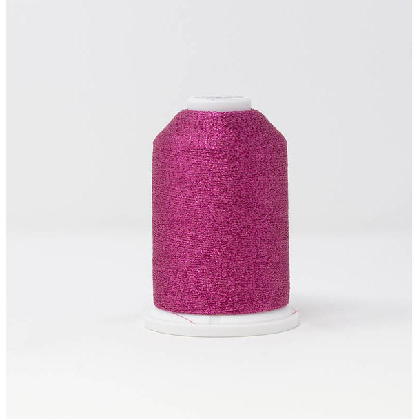 Madeira SuperTwist 30 pink metallic thread cone, color 113