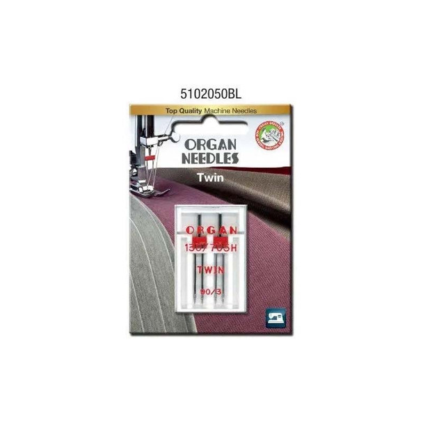 Organ - Twin Needles - 3.0mm Spacing - 90/14 - 2Pk | Sit n' Sew