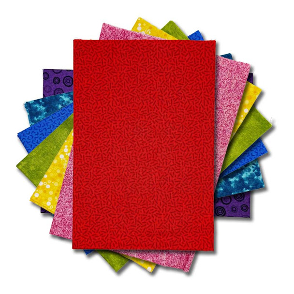 Blender Brights seven-piece fat quarter bundle in assorted bright colors