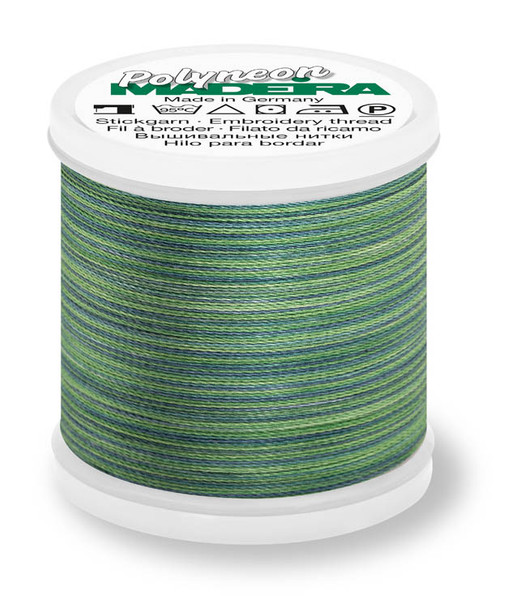 Madeira Polyneon 1609 Horizon variegated green polyester thread spool