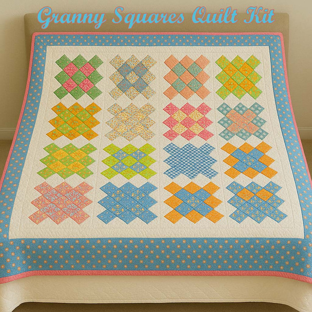 Granny Squares Precut Quilt Kit