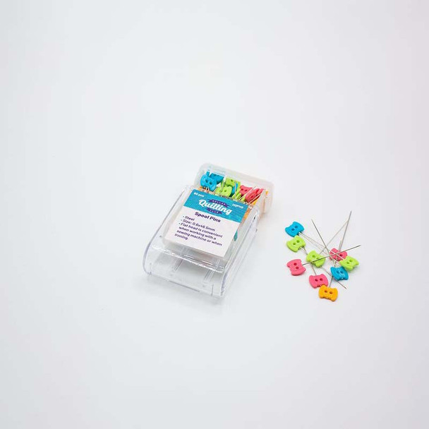 DQC straight spool pins 60-pack with colorful spool-shaped heads