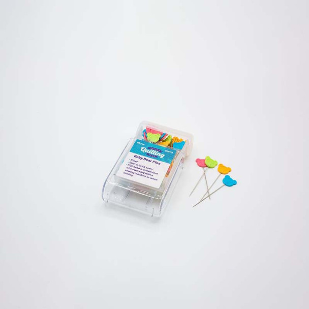 DQC straight bear pins 60-pack with colorful bear-shaped heads