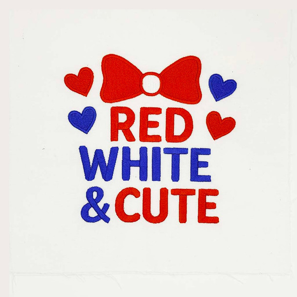 Red, White, & totally CUTE embroidery designs
