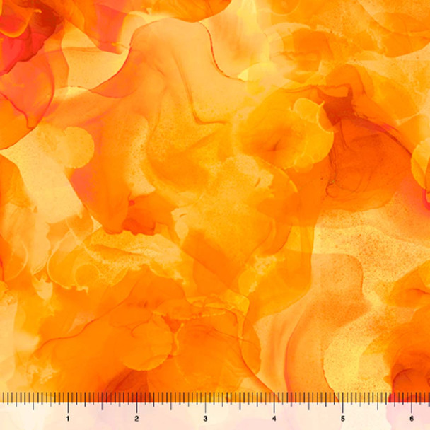 QT Fabrics - Aura - Watercolor Blender - Orange