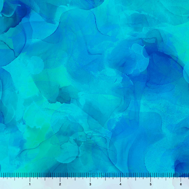 QT Fabrics - Aura 108 - Watercolor Blender - Turquoise