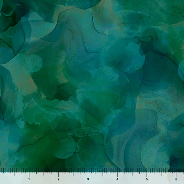 QT Fabrics - Aura - Watercolor Blender - Juniper