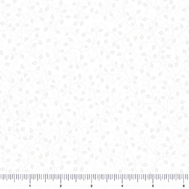 QT Fabrics - Quilting Illusions - Leaf Vine - White