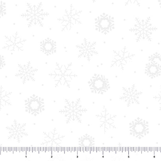QT Fabrics - Quilting Illusions - Snowflakes - White