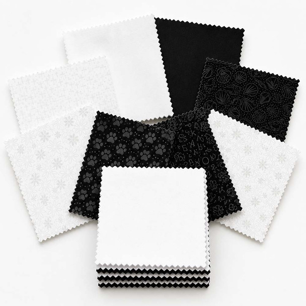 Color Story - 5'' Squares/42pc - Black & White