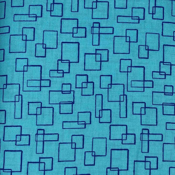 Benartex - Modern Marks - Abstract Rectangles - Lt Blue