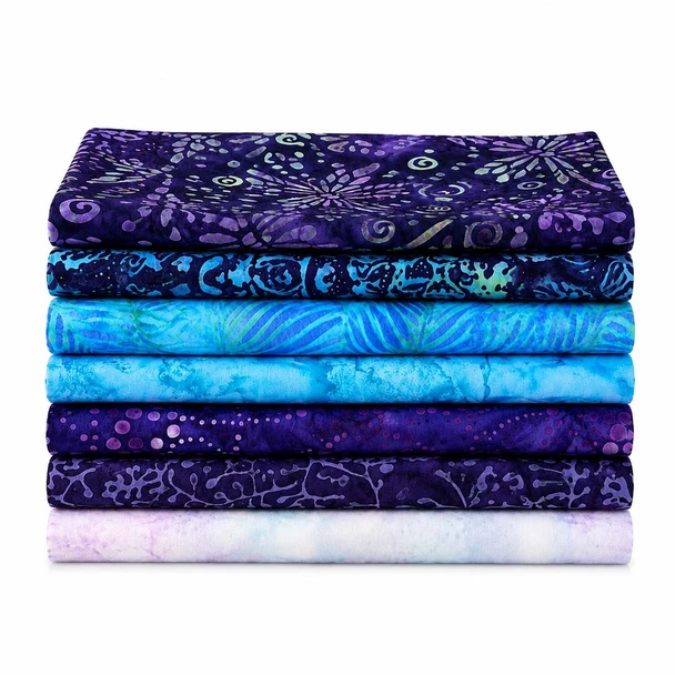Midnight Lagoon Batiks - Fat Quarter Bundle/7pc
