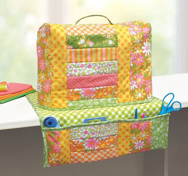 Quilted sewing machine cover