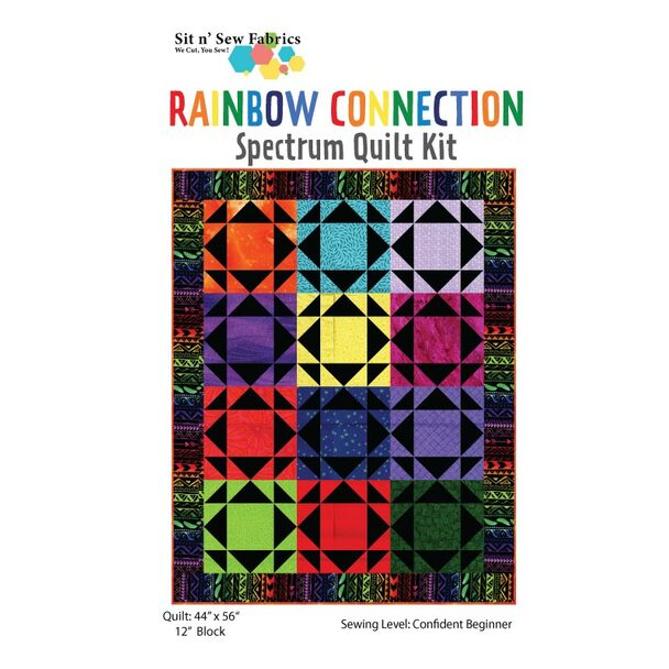 rainbow connection spectrum quilt kit pattern