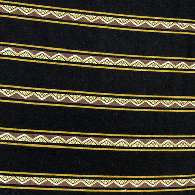 RJR | Casablanca And Mini Border | Stripe | Black | Brown | Sit n' Sew