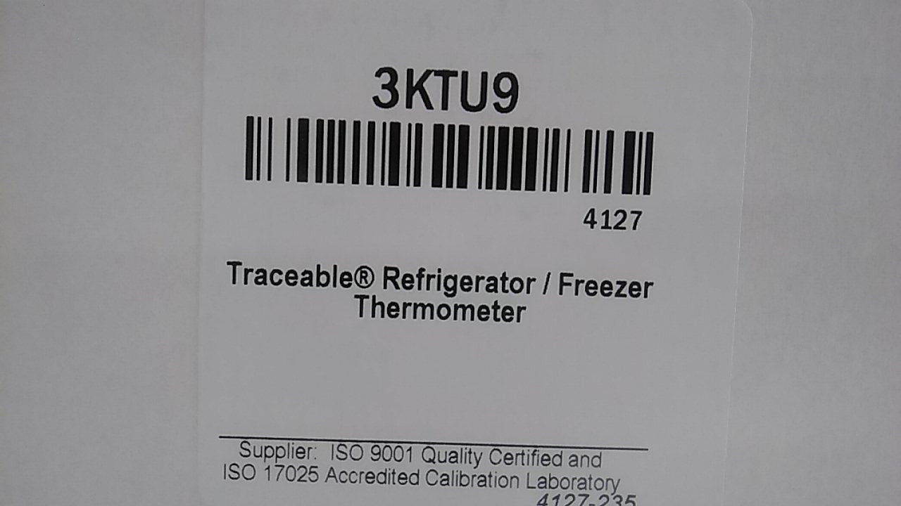 Traceable Calibrated Fridge/Freezer Digital Thermometer; 1 Bottle Probe