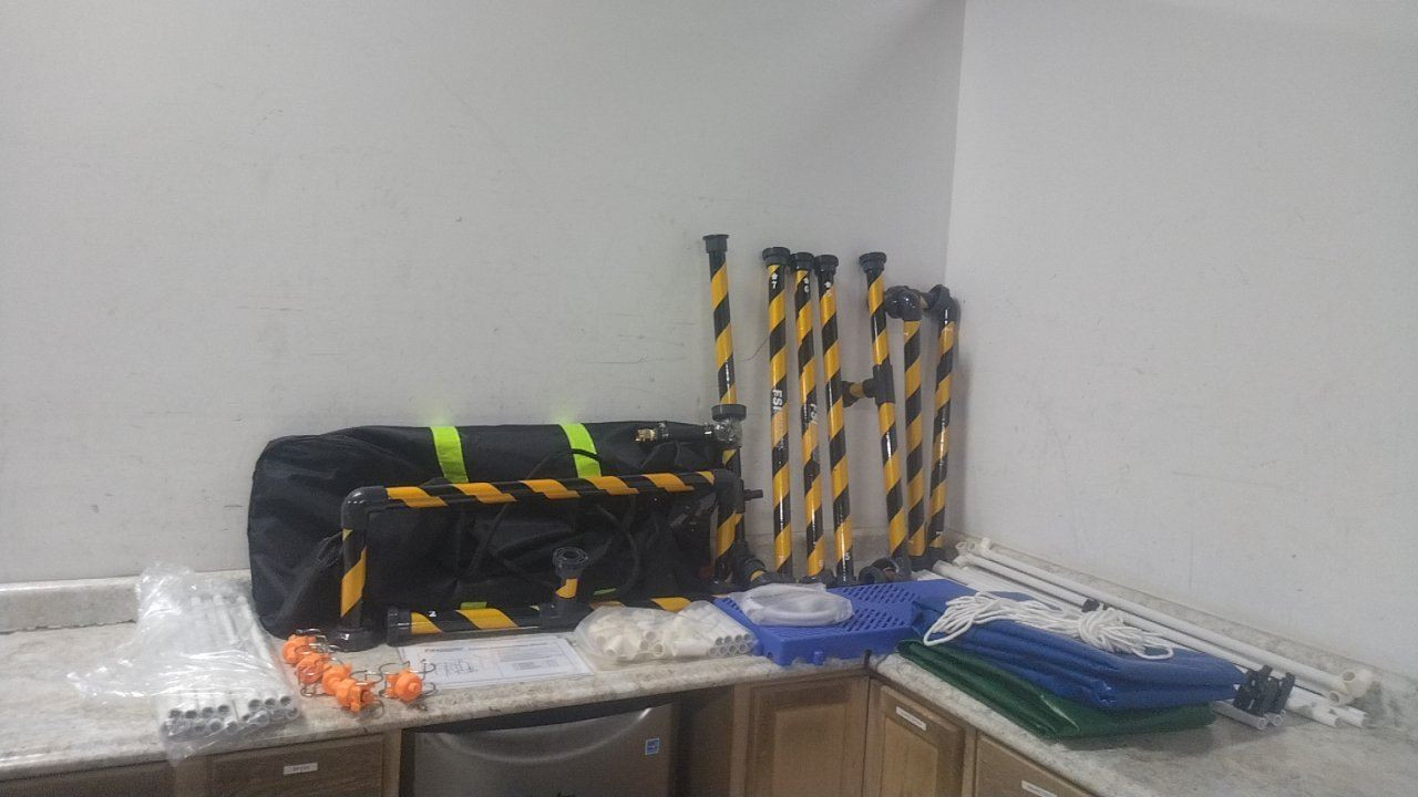 FSI FECPVCWP FSI Decontamination Shower 1 Stations, 5 Spray Heads