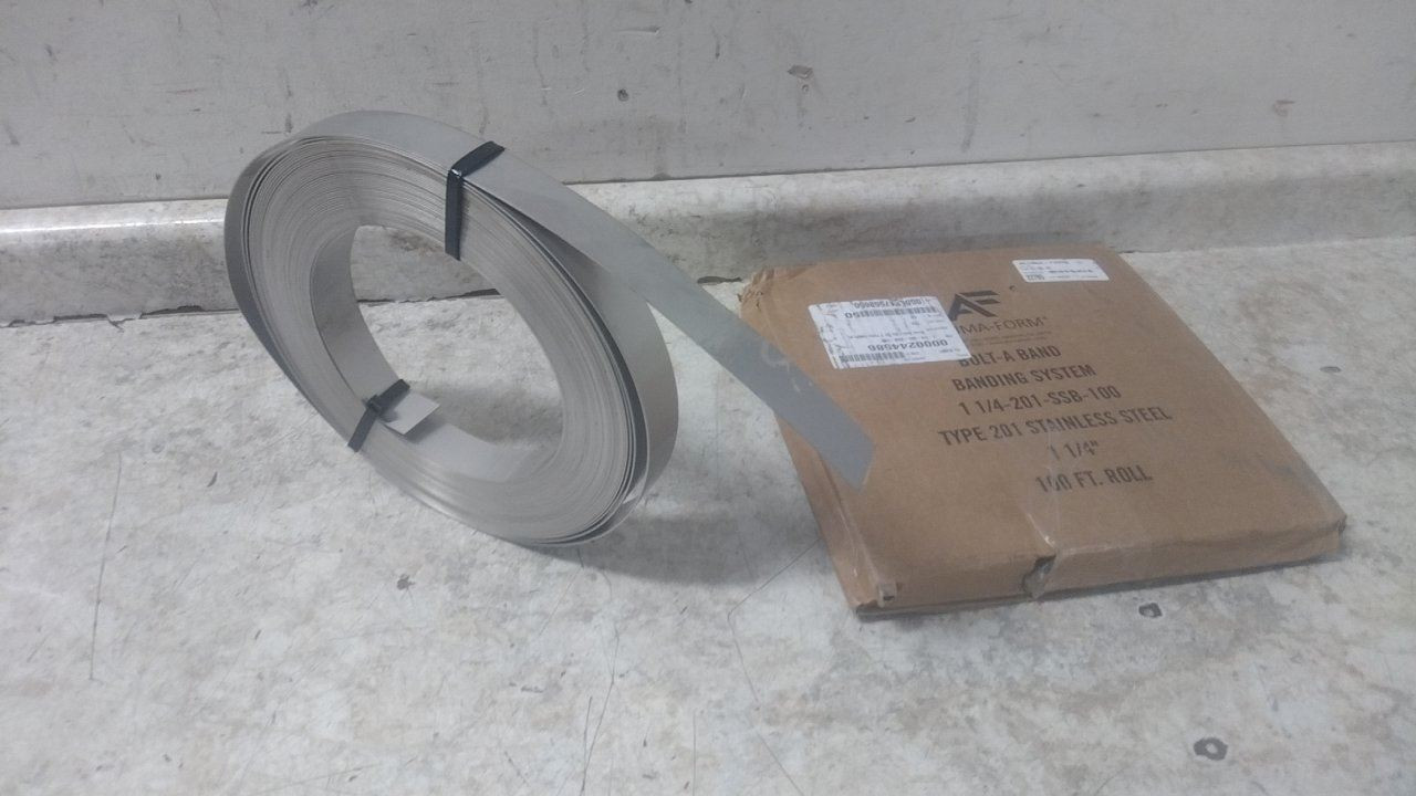 Alumaform 1/4-201-SSB-100 Pole Band, Stainless Steel, 1-1/4 Inch X 100 ...