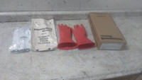 Salisbury GK011R/8H Size 8-1/2 11 In Length Class 0 Red Electrical Glove Kit-56958584