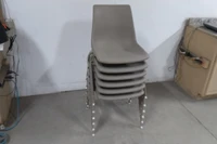 Brand Name 3W033 6 Pk 300 Lb Weight Capacity Sand Color Stacking Chair-16375283