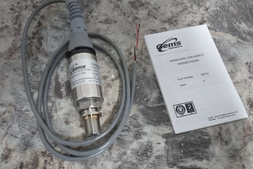 Gems 2200BG6F00223DA 1/4 In Thread Gen Purpose Industrial Pressure Transducer-74641148